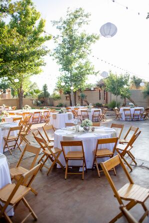 Casual, Elegant White Reception Dining Tables