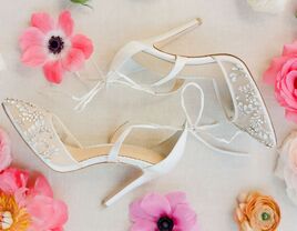 Bella Belle white lace comfortable wedding shoes