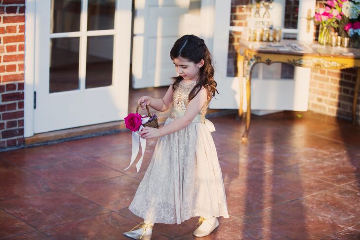 Gold Flower Girl Dress