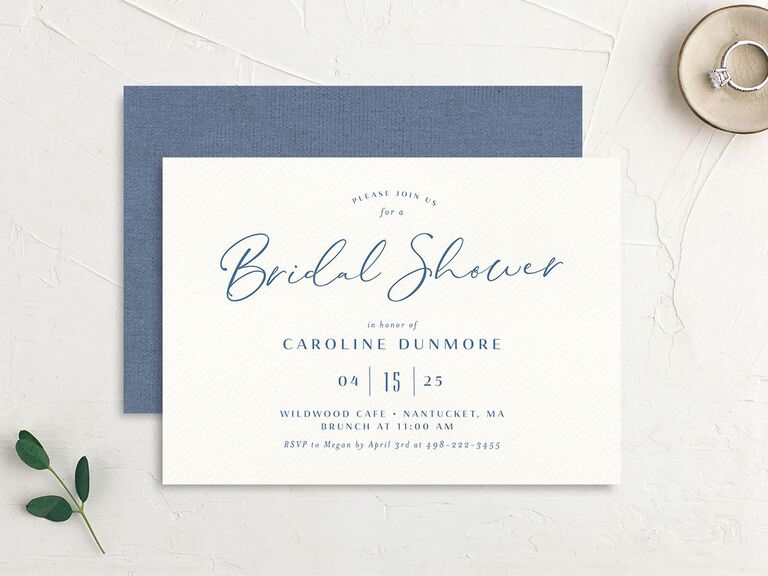 beach themed bridal shower coastal invites