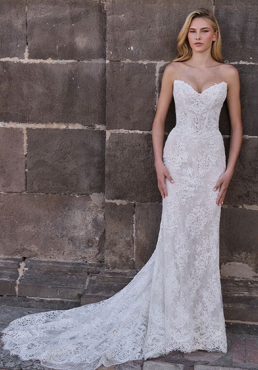 L'amour by Calla Blanche LA25260 Selin Sheath Wedding Dress - 4