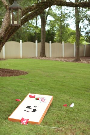 Monogrammed Cornhole Cocktail Hour Yard Game