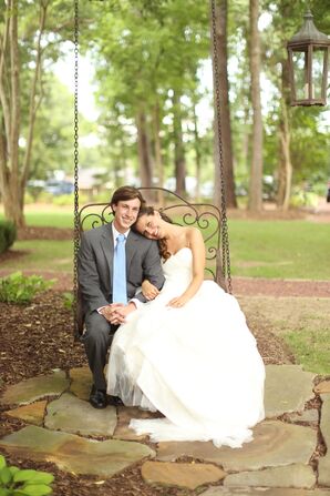 Strapless Tulle Ivory Ball Gown