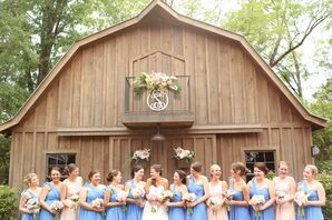 Cornflower Blue Short Bridesmaid Dresses