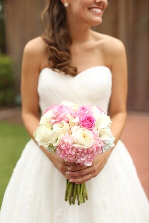 White and Pink Bridal Bouquet