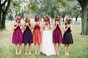 Wtoo Colorful, Short Bridesmaid Dresses