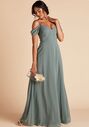 Birdy Grey Devin Convertible Dress in Sea Glass V-Neck Bridesmaid Dress - thumbnail - 4