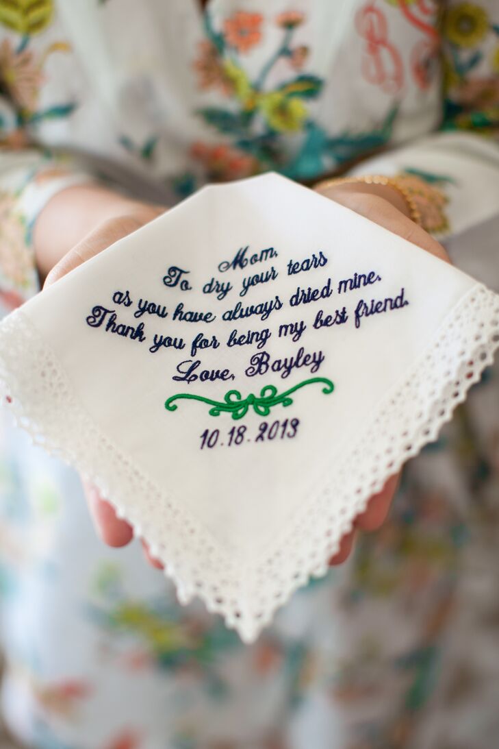 Ivory Custom-Made Handkerchief, Personal Message