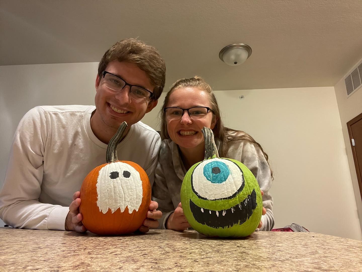 More pumpkin painting together.