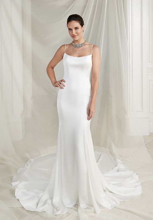 Justin Alexander Elliot Sheath Wedding Dress - 5