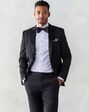 The Black Tux Onyx Dot Peak Lapel Jacket Tuxedo Black Tuxedo - thumbnail - 7