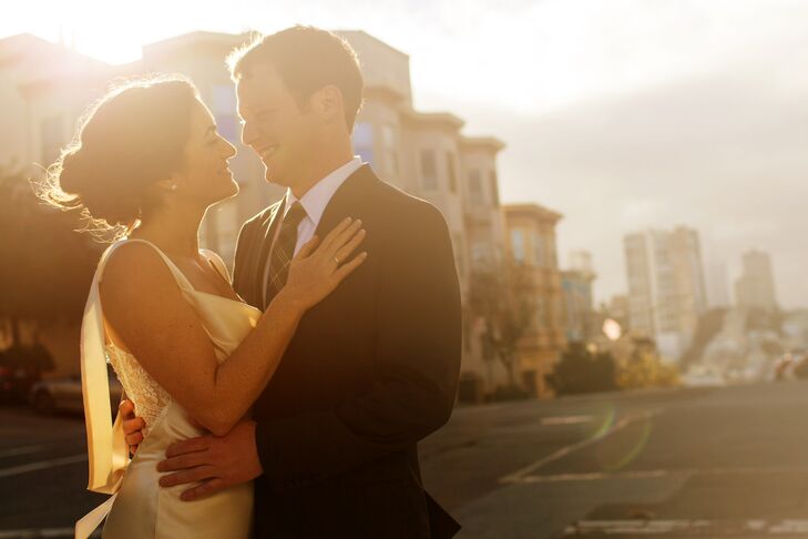 The bride and groom chose to have their wedding in San Francisco, California because they met and fell in love there. They wanted the vibe of their wedding to match the general cool feel of the city.