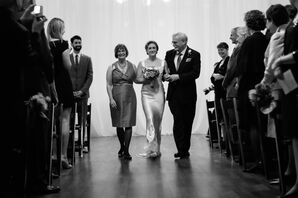 Bride Walks Down the Aisle