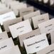 Table Seating Cards on Decorative Moss