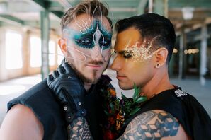Grooms With Colorful Face Makeup