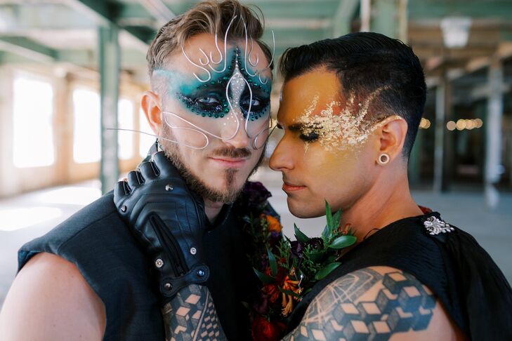 Grooms With Colorful Face Makeup