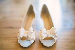 Ivory Bow-Tie Wedges by J. Renee