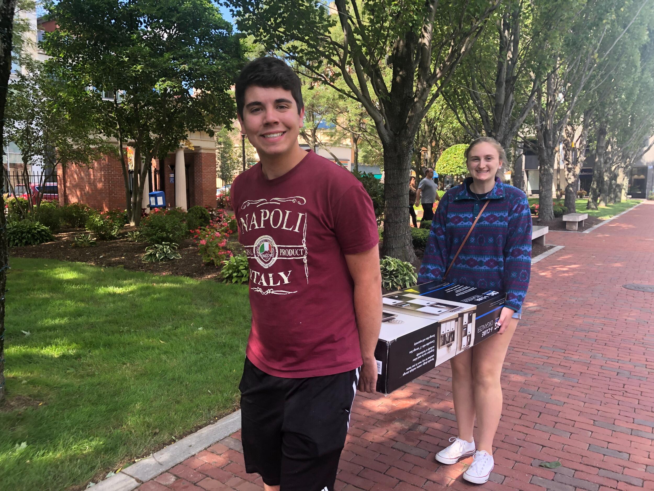 Helping move Evan into undergrad at JWU in Providence, RI!