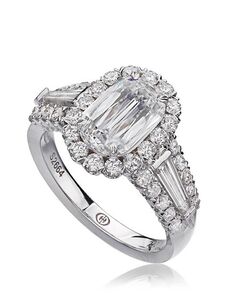 Christopher Designs Classic Emerald Cut Engagement Ring