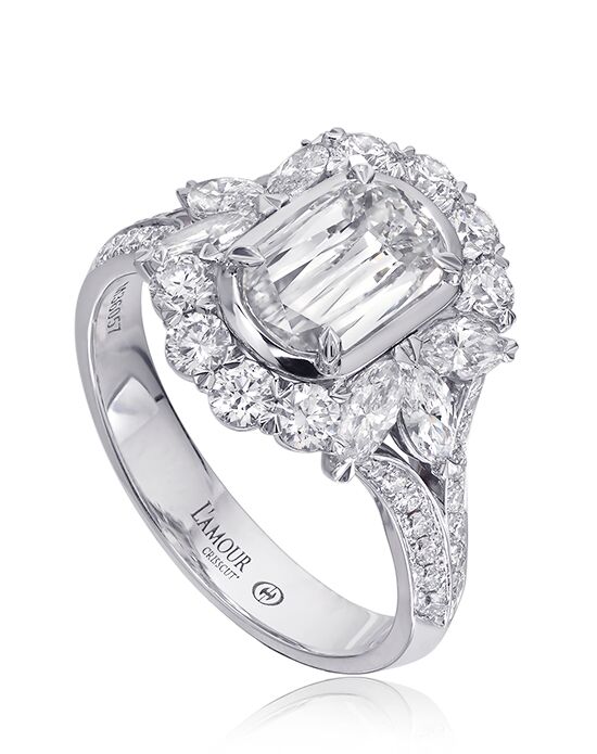 Christopher Designs Glamorous Emerald, Oval Cut Engagement Ring - 1