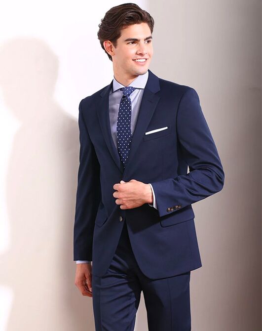 BLACKTIE ATHENS Navy Wedding Suit Blue Tuxedo - 2