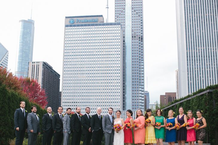Rainbow Bridesmaid Dresses