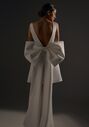 Olivia Bottega Short Satin Wedding Dress Tofa with Huge Bow A-Line Wedding Dress - thumbnail - 6