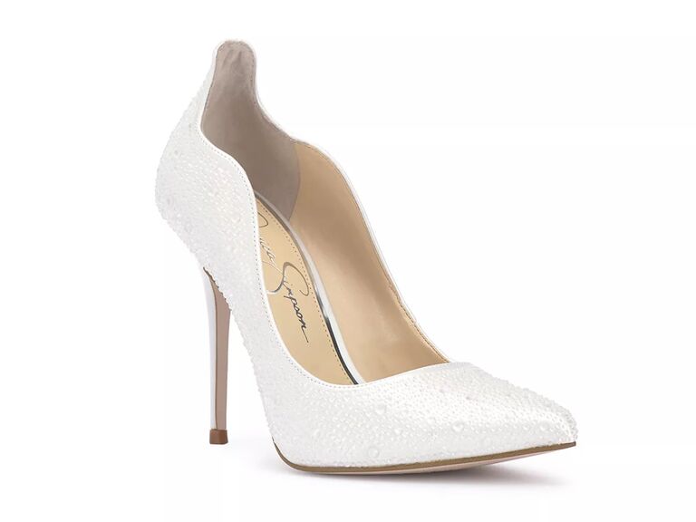 Jessica Simpson bedazzled wedding pump from new bridal shoe collection