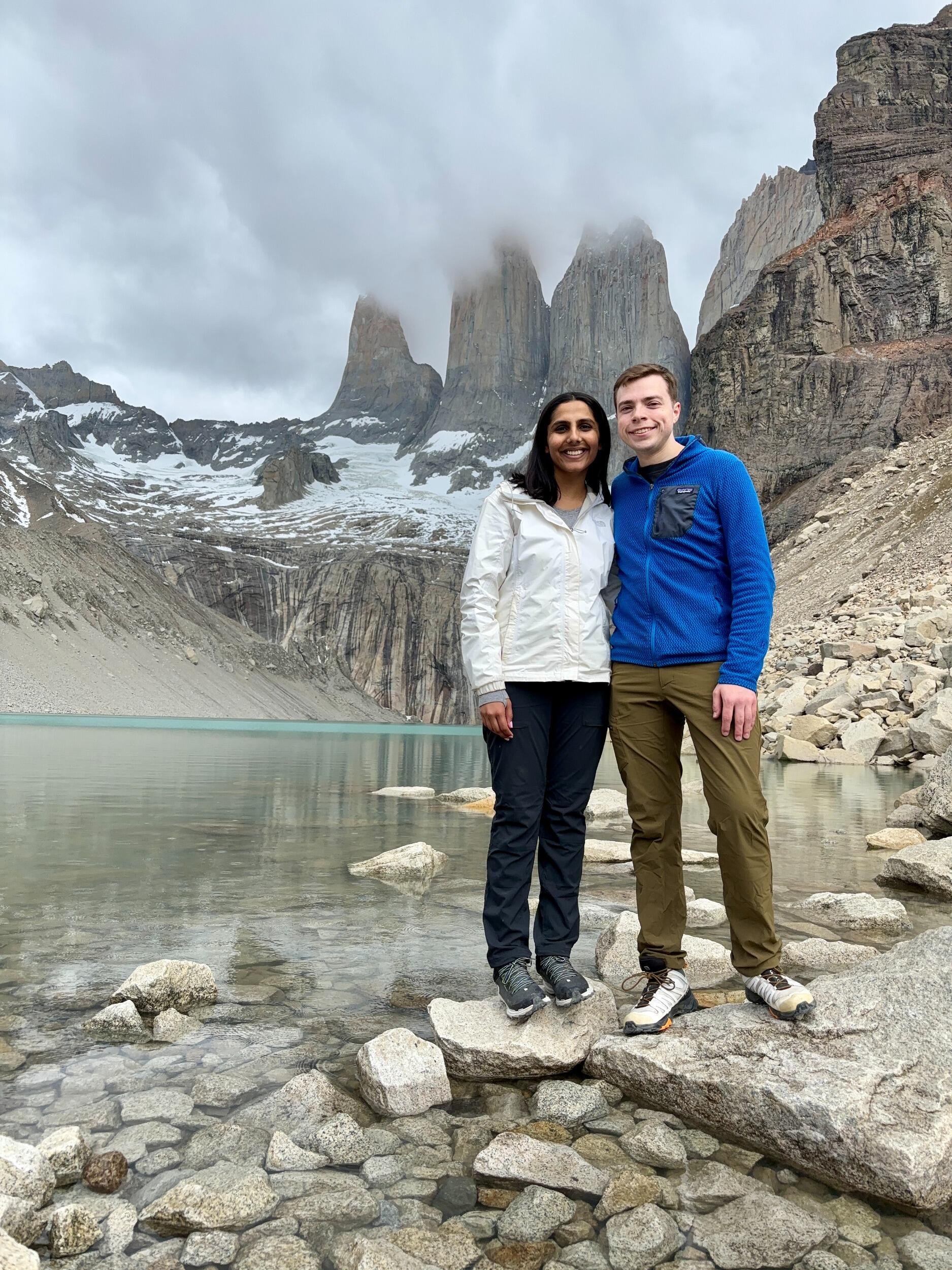 Hiking Patagonia after taking our first set of board exams!