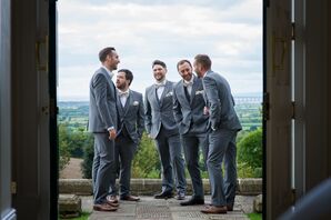 Gray Three-Piece Suits and Floral Bow Ties