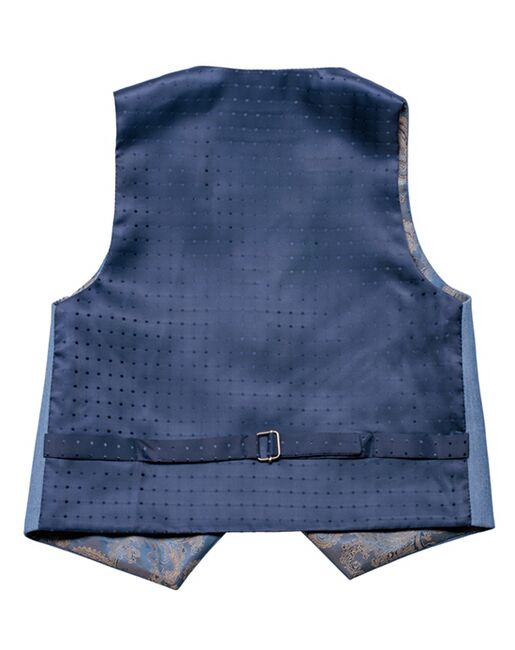 BLACKTIE "Liam" Denim Blue Suit (5-Piece Set) Flower Girl Dress and Ring Bearer Outfit - 7