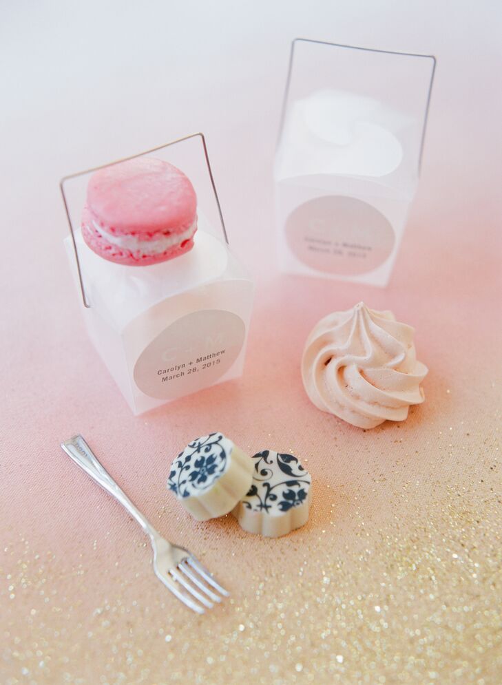 Chocolate and Macaron Edible Wedding Favors