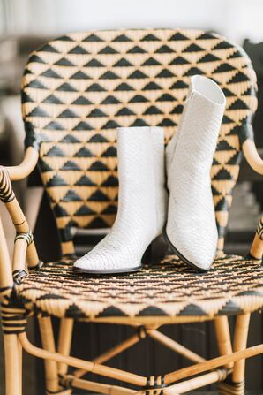 The Bride's Bohemian White Wedding Boots