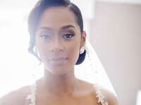 Woman smiling on her wedding day