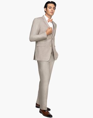 Generation Tux Allure Beige Suit Brown Tuxedo