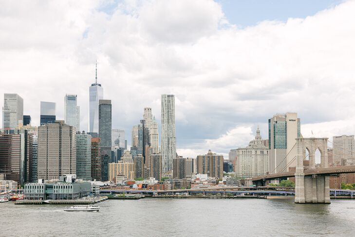 New York City Skyline With Brooklyn Bridge and The East River