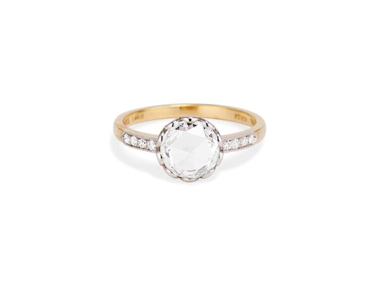 rose cut diamond engagement ring