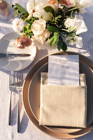 Simple Place Setting With Beige Napkin