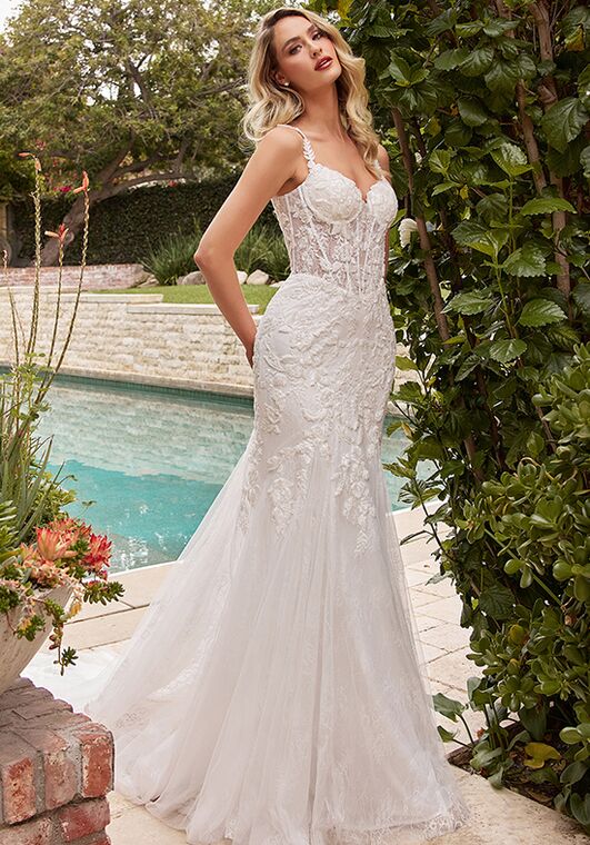 Ladivine CDS432W Mermaid and Trumpet Wedding Dress - 3