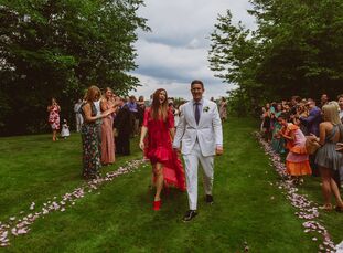 If Claire Snavely (29 and a designer) and Christoph Gisel (33 and a lighting designer) were to name their wedding’s theme, they’d put it like this: “p