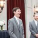 Light Gray Suit With Striped Tie
