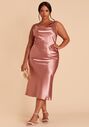 Birdy Grey Lisa Midi Dress in Satin Desert Rose Bridesmaid Dress - thumbnail - 5