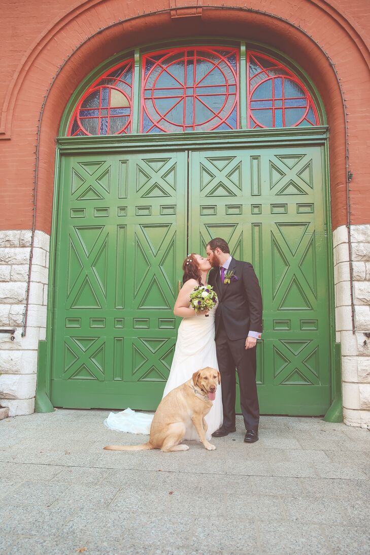 Melissa and Jesse with Dog at Anheuser-Busch Budweiser Brewery