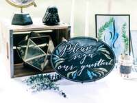 Guest book display decor.