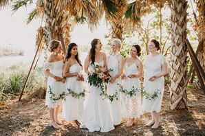 Bridal Party at the Sandbar Restaurant in Anna Maria, Florida