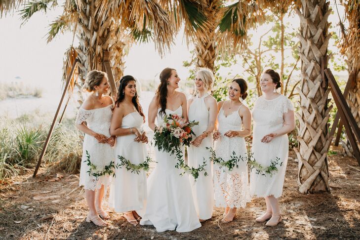 Bridal Party at the Sandbar Restaurant in Anna Maria, Florida