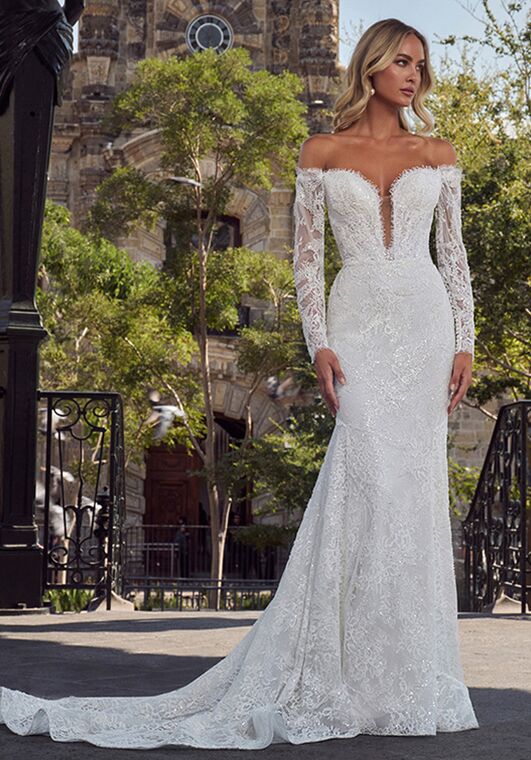 Calla Blanche 124244 Lenny Mermaid and Trumpet Wedding Dress - 6