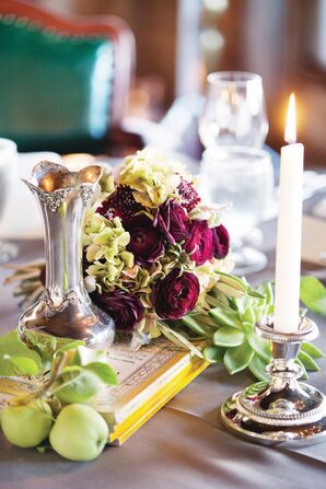 Ranunculus and Succulent Centerpieces