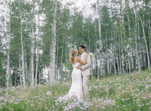 A chance meeting at a friend’s <a href="https://www.theknot.com/content/halloween-wedding-style-ideas" target="_blank">Halloween</a> party changed the