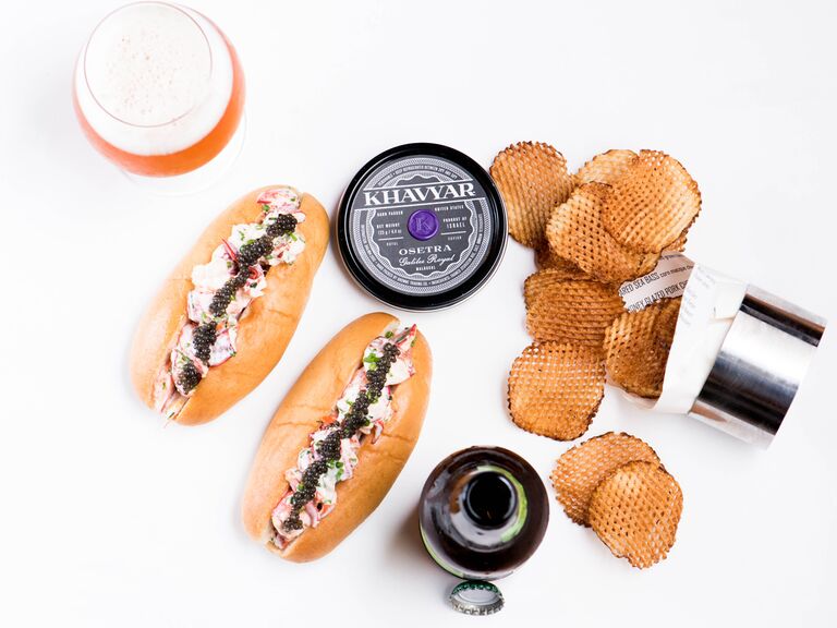 Lobster Rolls With Potato Gaufrettes and Khavyar's Osetra Belgian